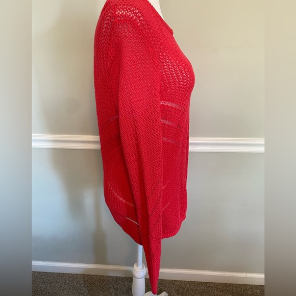 CALVIN KLEIN Knitted Bright Coral Sweater - Picture 3 of 5